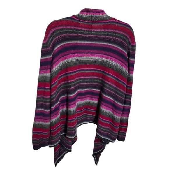 Lauren Ralph Lauren Cardigan Women Plus Size 2X Striped Open Front Aztec Boho - Picture 6 of 8